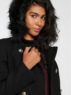 Morgan Γυναίκες Μεταβατικά Παλτά Μάλλινο παλτό 222-GEOCI Μαύρο Regular Fit -Εξοδος Morgan Κατάστημα unnamed file 261