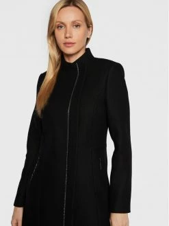 Morgan Γυναίκες Μεταβατικά Παλτά Μάλλινο παλτό 222-GATIA Μαύρο Regular Fit -Εξοδος Morgan Κατάστημα unnamed file 406