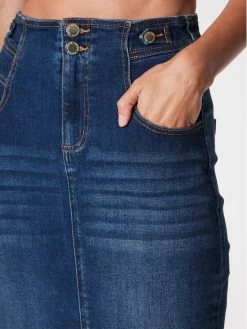 Morgan Γυναίκες Φούστες Τζιν Φούστα τζιν 222-JEANY Σκούρο μπλε Slim Fit -Εξοδος Morgan Κατάστημα unnamed file 411