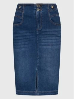 Morgan Γυναίκες Φούστες Τζιν Φούστα τζιν 222-JEANY Σκούρο μπλε Slim Fit -Εξοδος Morgan Κατάστημα unnamed file 412