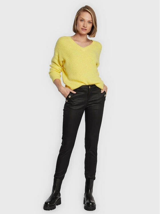 Morgan Γυναίκες Υφασμάτινα Παντελόνια Παντελόνι υφασμάτινο 222-PAOLO Μαύρο Slim Fit 4 Morgan Γυναίκες Υφασμάτινα Παντελόνια Παντελόνι υφασμάτινο 222-PAOLO Μαύρο Slim Fit - Image 2