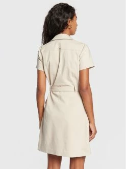 Morgan Γυναίκες Καθημερινά Φορέματα Φόρεμα καθημερινό 222-RFENZO Μπεζ Regular Fit -Εξοδος Morgan Κατάστημα unnamed file 446