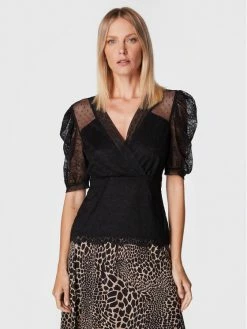 Morgan Γυναίκες Μπλουζάκια Μπλουζάκι 222-DRINK Μαύρο Slim Fit