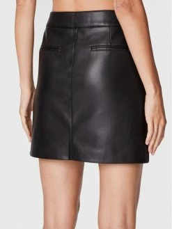 Morgan Γυναίκες Mini Φούστα από απομίμηση δέρματος 222-JABAR Μαύρο Regular Fit -Εξοδος Morgan Κατάστημα unnamed file 485