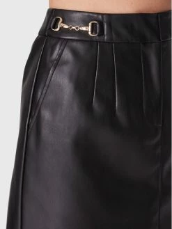 Morgan Γυναίκες Mini Φούστα από απομίμηση δέρματος 222-JABAR Μαύρο Regular Fit -Εξοδος Morgan Κατάστημα unnamed file 486