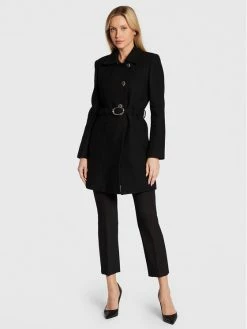 Morgan Γυναίκες Μεταβατικά Παλτά Μάλλινο παλτό 222-GALLO Μαύρο Regular Fit -Εξοδος Morgan Κατάστημα unnamed file 490