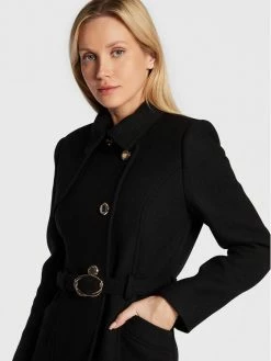 Morgan Γυναίκες Μεταβατικά Παλτά Μάλλινο παλτό 222-GALLO Μαύρο Regular Fit -Εξοδος Morgan Κατάστημα unnamed file 491