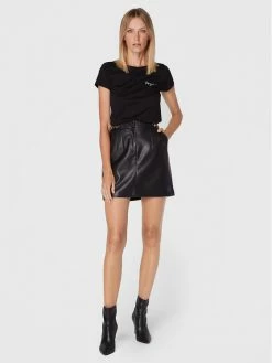 Morgan Γυναίκες T-shirts T-Shirt 222-DCOEUR Μαύρο Regular Fit -Εξοδος Morgan Κατάστημα unnamed file 508