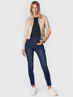 Morgan Γυναίκες Δερμάτινα Μπουφάν Μπουφάν από απομίμηση δέρματος 222-GSUD Μπεζ Regular Fit -Εξοδος Morgan Κατάστημα unnamed file 518