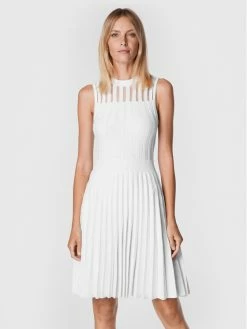 Morgan Γυναίκες Καθημερινά Φορέματα Φόρεμα καθημερινό 222-RMPLISS Λευκό Regular Fit