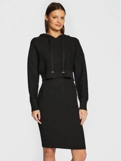 Morgan Γυναίκες Μπλούζες Χωρίς Φερμουάρ Σετ μπλούζα και φόρεμα 222-RMAIA Μαύρο Regular Fit