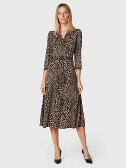 Morgan Γυναίκες Καθημερινά Φορέματα Φόρεμα καθημερινό 222-ROBBIE Καφέ Regular Fit