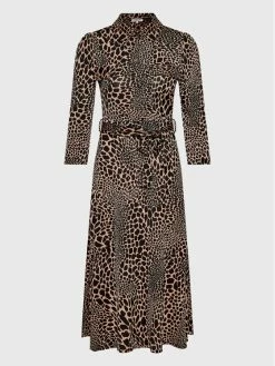 Morgan Γυναίκες Καθημερινά Φορέματα Φόρεμα καθημερινό 222-ROBBIE Καφέ Regular Fit -Εξοδος Morgan Κατάστημα unnamed file 588