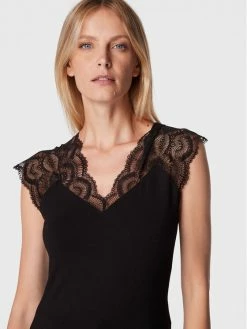 Morgan Γυναίκες Μπλουζάκια Μπλουζάκι 222-DELOA Μαύρο Regular Fit -Εξοδος Morgan Κατάστημα unnamed file 592