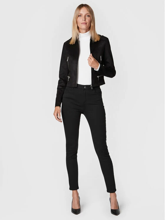 Morgan Γυναίκες Δερμάτινα Μπουφάν Μπουφάν από απομίμηση δέρματος 222-GSUD Μαύρο Regular Fit 4 Morgan Γυναίκες Δερμάτινα Μπουφάν Μπουφάν από απομίμηση δέρματος 222-GSUD Μαύρο Regular Fit - Image 2