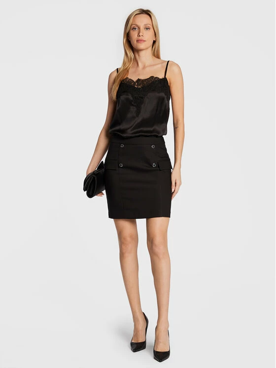 Morgan Γυναίκες Φούστα Mini 222-JUDIT.F Μαύρο Regular Fit 4 Morgan Γυναίκες Φούστα Mini 222-JUDIT.F Μαύρο Regular Fit - Image 2