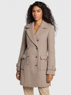 Morgan Γυναίκες Μεταβατικά Παλτά Μάλλινο παλτό 222-GFABI Μπεζ Regular Fit