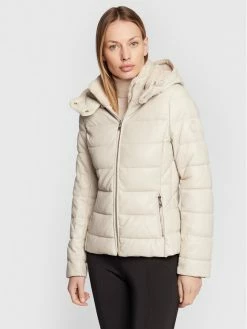 Morgan Γυναίκες Πουπουλένια Μπουφάν Μπουφάν από απομίμηση δέρματος 212-GKELY Εκρού Regular Fit