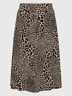 Morgan Γυναίκες Midi Φούστα σε γραμμή Α 222-JOBBIE Καφέ Regular Fit -Εξοδος Morgan Κατάστημα unnamed file 633