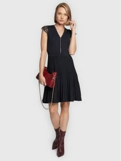 Morgan Γυναίκες Πλεκτά Φορέματα Φόρεμα υφασμάτινο 222-RMBOBA Σκούρο μπλε Regular Fit -Εξοδος Morgan Κατάστημα unnamed file 635