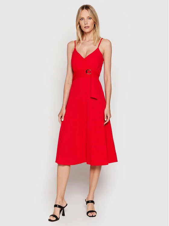 Morgan Γυναίκες Κοκτέιλ Φορέματα Φόρεμα κοκτέιλ 221-RKARYA Κόκκινο Regular Fit 3 Morgan Γυναίκες Κοκτέιλ Φορέματα Φόρεμα κοκτέιλ 221-RKARYA Κόκκινο Regular Fit