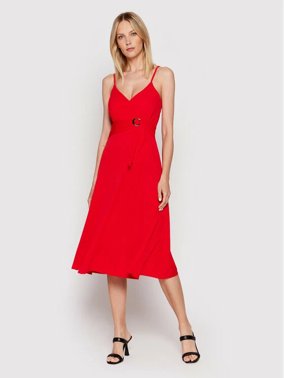 Morgan Γυναίκες Κοκτέιλ Φορέματα Φόρεμα κοκτέιλ 221-RKARYA Κόκκινο Regular Fit 4 Morgan Γυναίκες Κοκτέιλ Φορέματα Φόρεμα κοκτέιλ 221-RKARYA Κόκκινο Regular Fit - Image 2