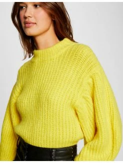 Morgan Γυναίκες Πουλόβερ 212-MJANZEN Κίτρινο Regular Fit -Εξοδος Morgan Κατάστημα unnamed file 677