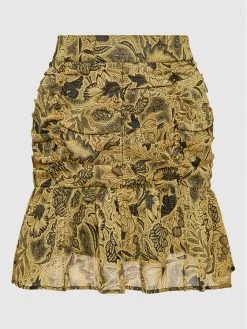 Morgan Γυναίκες Φούστα Mini 221-JAYMO.F Καφέ Regular Fit -Εξοδος Morgan Κατάστημα unnamed file 717