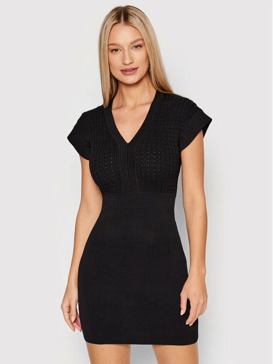 Morgan Γυναίκες Πλεκτά Φορέματα Φόρεμα υφασμάτινο 221-RMOLI Μαύρο Slim Fit 3 Morgan Γυναίκες Πλεκτά Φορέματα Φόρεμα υφασμάτινο 221-RMOLI Μαύρο Slim Fit