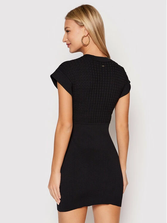 Morgan Γυναίκες Πλεκτά Φορέματα Φόρεμα υφασμάτινο 221-RMOLI Μαύρο Slim Fit 5 Morgan Γυναίκες Πλεκτά Φορέματα Φόρεμα υφασμάτινο 221-RMOLI Μαύρο Slim Fit - Image 3