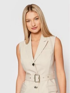 Morgan Γυναίκες Καθημερινά Φορέματα Φόρεμα καθημερινό 221-RKATIE Μπεζ Regular Fit -Εξοδος Morgan Κατάστημα unnamed file 762