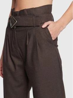 Morgan Γυναίκες Υφασμάτινα Παντελόνια Παντελόνι υφασμάτινο 222-PROBI.F Καφέ Relaxed Fit -Εξοδος Morgan Κατάστημα unnamed file 77