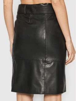 Morgan Γυναίκες Mini Φούστα από απομίμηση δέρματος 221-JORDY Μαύρο Regular Fit -Εξοδος Morgan Κατάστημα unnamed file 802