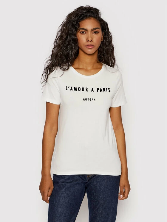 Morgan Γυναίκες T-shirts T-Shirt 221-DESA Λευκό Regular Fit 3 Morgan Γυναίκες T-shirts T-Shirt 221-DESA Λευκό Regular Fit