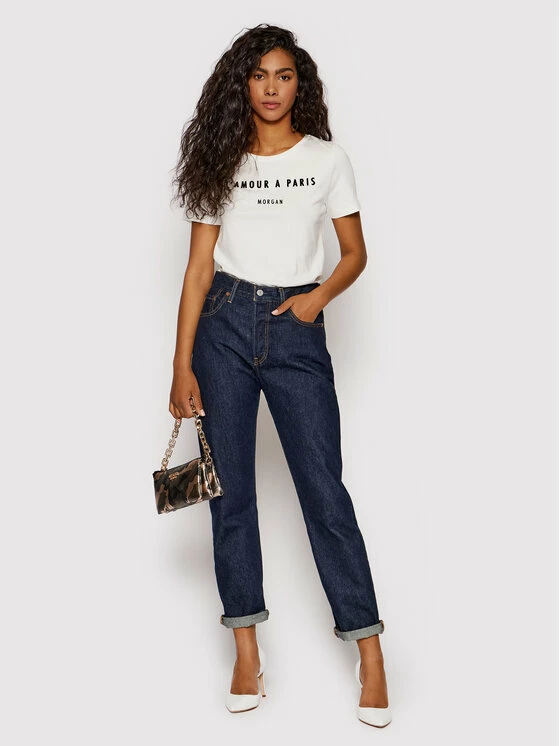 Morgan Γυναίκες T-shirts T-Shirt 221-DESA Λευκό Regular Fit 4 Morgan Γυναίκες T-shirts T-Shirt 221-DESA Λευκό Regular Fit - Image 2