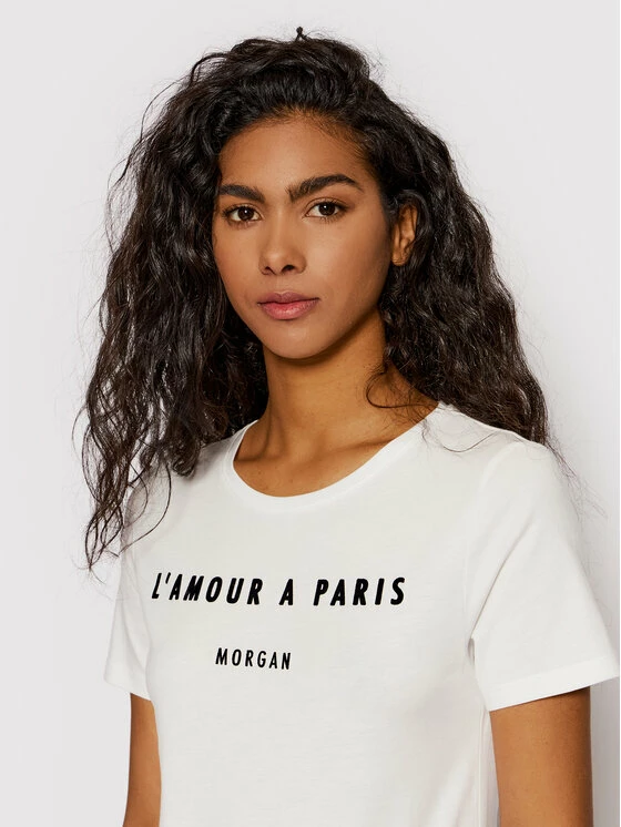 Morgan Γυναίκες T-shirts T-Shirt 221-DESA Λευκό Regular Fit 6 Morgan Γυναίκες T-shirts T-Shirt 221-DESA Λευκό Regular Fit - Image 4