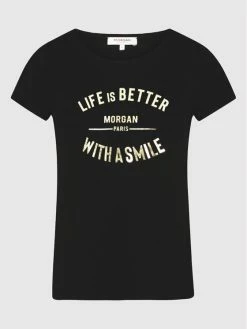 Morgan Γυναίκες T-shirts T-Shirt 221-DSMILE Μαύρο Regular Fit 11 Morgan Γυναίκες T-shirts T-Shirt 221-DSMILE Μαύρο Regular Fit -Εξοδος Morgan Κατάστημα unnamed file 843