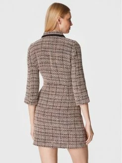 Morgan Γυναίκες Πλεκτά Φορέματα Φόρεμα υφασμάτινο 222-ROZIA.F Μπεζ Regular Fit -Εξοδος Morgan Κατάστημα unnamed file 86