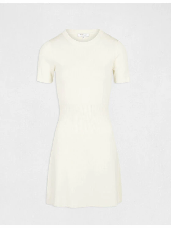 Morgan Γυναίκες Πλεκτά Φορέματα Φόρεμα υφασμάτινο 221-RMBOX Μπεζ Regular Fit 7 Morgan Γυναίκες Πλεκτά Φορέματα Φόρεμα υφασμάτινο 221-RMBOX Μπεζ Regular Fit - Image 5