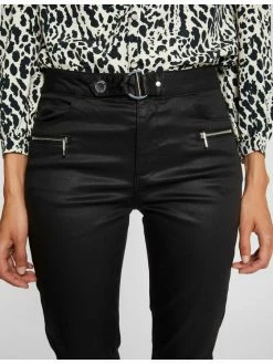 Morgan Γυναίκες Υφασμάτινα Παντελόνια Παντελόνι υφασμάτινο 212-PBIKER Μαύρο Slim Fit -Εξοδος Morgan Κατάστημα unnamed file 892