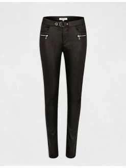 Morgan Γυναίκες Υφασμάτινα Παντελόνια Παντελόνι υφασμάτινο 212-PBIKER Μαύρο Slim Fit -Εξοδος Morgan Κατάστημα unnamed file 894