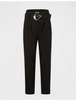 Morgan Γυναίκες Υφασμάτινα Παντελόνια Παντελόνι υφασμάτινο 212-PRING.F Μαύρο Cropped Fit -Εξοδος Morgan Κατάστημα unnamed file 899