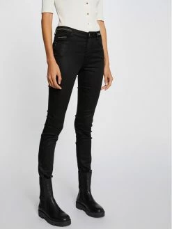 Morgan Γυναίκες Υφασμάτινα Παντελόνια Παντελόνι υφασμάτινο 212-PALONA Μαύρο Slim Fit