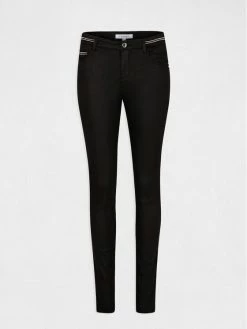 Morgan Γυναίκες Υφασμάτινα Παντελόνια Παντελόνι υφασμάτινο 212-PALONA Μαύρο Slim Fit -Εξοδος Morgan Κατάστημα unnamed file 904