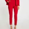 Morgan Γυναίκες Υφασμάτινα Παντελόνια Παντελόνι υφασμάτινο 212-PDORA.F Κόκκινο Regular Fit -Εξοδος Morgan Κατάστημα unnamed file 905