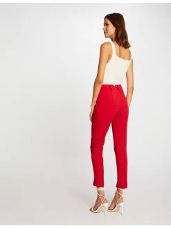 Morgan Γυναίκες Υφασμάτινα Παντελόνια Παντελόνι υφασμάτινο 212-PDORA.F Κόκκινο Regular Fit -Εξοδος Morgan Κατάστημα unnamed file 907