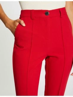 Morgan Γυναίκες Υφασμάτινα Παντελόνια Παντελόνι υφασμάτινο 212-PDORA.F Κόκκινο Regular Fit -Εξοδος Morgan Κατάστημα unnamed file 908