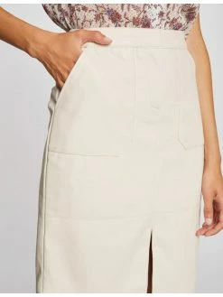 Morgan Γυναίκες Mini Φούστα από απομίμηση δέρματος 212-JACKIE Μπεζ Slim Fit -Εξοδος Morgan Κατάστημα unnamed file 914