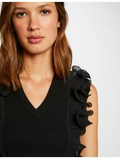 Morgan Γυναίκες Μπλουζάκια Μπλουζάκι 212-MLILO Μαύρο Regular Fit -Εξοδος Morgan Κατάστημα unnamed file 920