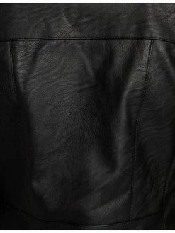 Morgan Γυναίκες Δερμάτινα Μπουφάν Μπουφάν από απομίμηση δέρματος 202-GRAMMO.N Μαύρο Regular Fit -Εξοδος Morgan Κατάστημα unnamed file 938